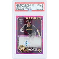 Jackson Merrill San Diego Padres Autographed 2024 Topps Chrome Update Pink Lava Refractor #RA-JME #14/299 PSA Authenticated 9 Rookie Card