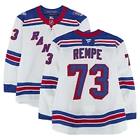 Matt Rempe New York Rangers Game-Used #73 White Set Jersey from the 2025-26 NHL Season