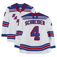 Braden Schneider New York Rangers Game-Used #4 White Set 1 Jersey from the 2025-26 NHL Season