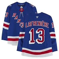 Alexis Lafreniere New York Rangers Game-Used #13 Blue Set 1 Jersey from the 2025-26 NHL Season