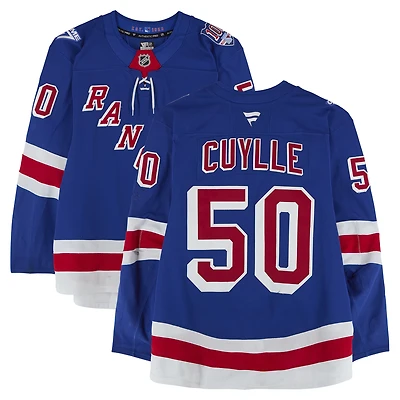 Will Cuylle New York Rangers Game-Used #50 Blue Set 1 Jersey from the 2025-26 NHL Season