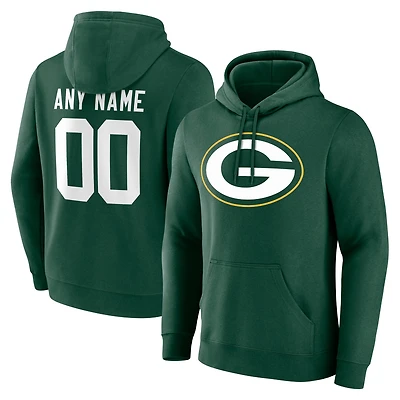 Men's Green Green Bay Packers Team Authentic Personalized Name & Number Hoodie