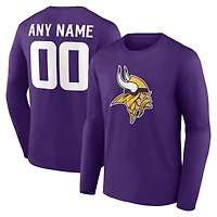 Men's Purple Minnesota Vikings Team Authentic Personalized Name & Number Long Sleeve T-Shirt