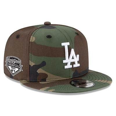 Men's New Era  Camo Los Angeles Dodgers 2025 World Series Champions Side Patch 9FIFTY Snapback Hat