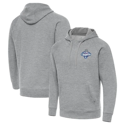 Men's Antigua  Heather Gray Los Angeles Dodgers 2025 World Series Champions Victory Hoodie