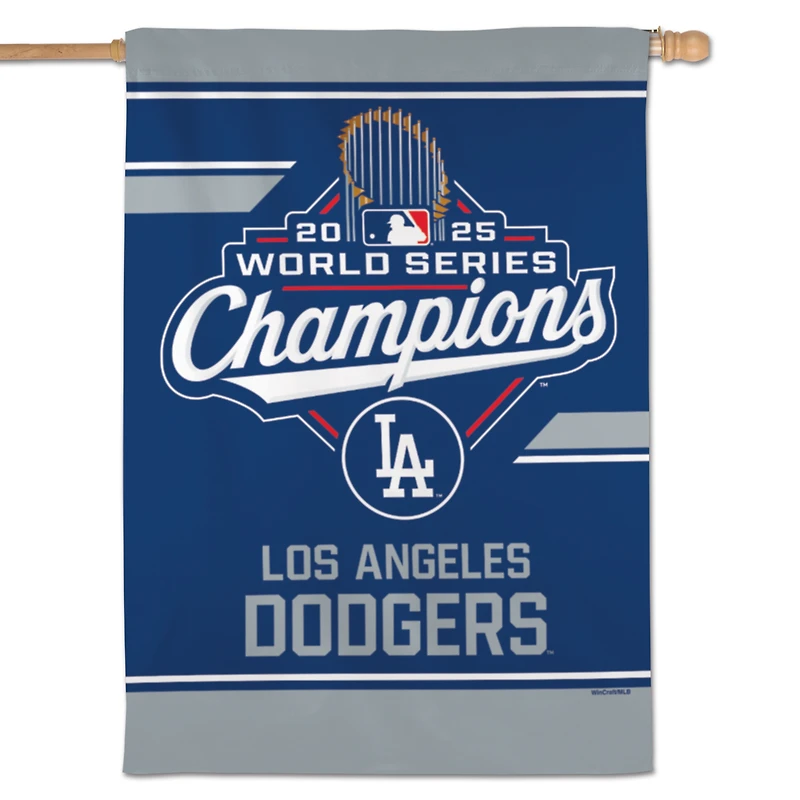 WinCraft Los Angeles Dodgers 2025 World Series Champions 28" x 40" Double-Sided Vertical Banner