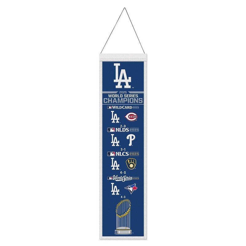 WinCraft Los Angeles Dodgers 2025 World Series Champions 8" x 32 Wool Banner