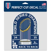WinCraft Los Angeles Dodgers Back-To-Back World Series Champions 8" x 8" Perfect Cut Decal