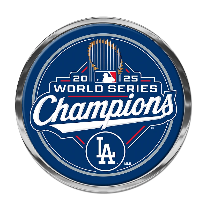 WinCraft Los Angeles Dodgers 2025 World Series Champions Domed Metal Auto Emblem