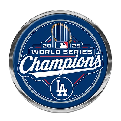 WinCraft Los Angeles Dodgers 2025 World Series Champions Domed Metal Auto Emblem