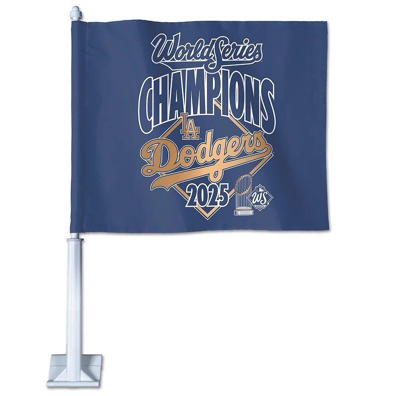 WinCraft Los Angeles Dodgers 2025 World Series Champions Locker Room Celebration Double-Sided Car Flag