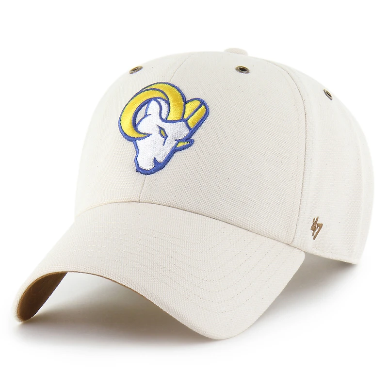 Men's Carhartt x '47 Natural Los Angeles Rams Undyed Clean Up Adjustable Hat