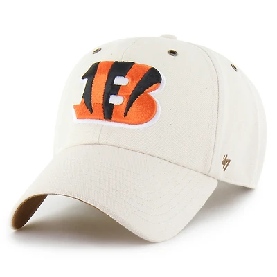 Men's Carhartt x '47 Natural Cincinnati Bengals Undyed Clean Up Adjustable Hat