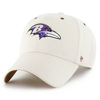 Men's Carhartt x '47 Natural Baltimore Ravens Undyed Clean Up Adjustable Hat