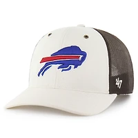 Men's Carhartt x '47 Natural/Brown Buffalo Bills Undyed Trucker Adjustable Hat