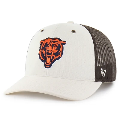 Men's Carhartt x '47 Natural/Brown Chicago Bears Undyed Trucker Adjustable Hat