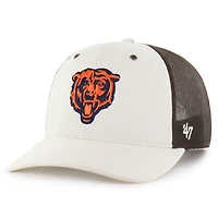 Men's Carhartt x '47 Natural/Brown Chicago Bears Undyed Trucker Adjustable Hat