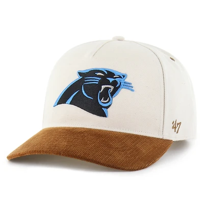 Men's Carhartt x '47 Natural/Brown Carolina Panthers Undyed Relaxed Hitch Adjustable Hat