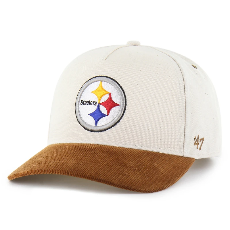 Men's Carhartt x '47 Natural/Brown Pittsburgh Steelers Undyed Relaxed Hitch Adjustable Hat