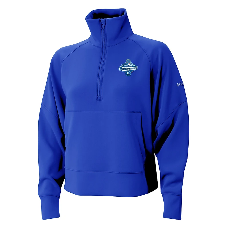 Women's Columbia  Royal Los Angeles Dodgers 2025 World Series Champions Wickhams Hills Quarter-Zip Pullover