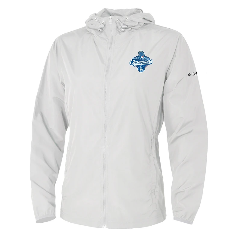 Women's Columbia  White Los Angeles Dodgers 2025 World Series Champions The Prodigy Full-Zip Windbreaker