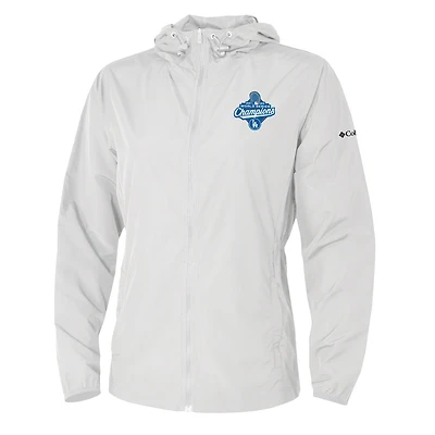 Women's Columbia  White Los Angeles Dodgers 2025 World Series Champions The Prodigy Full-Zip Windbreaker