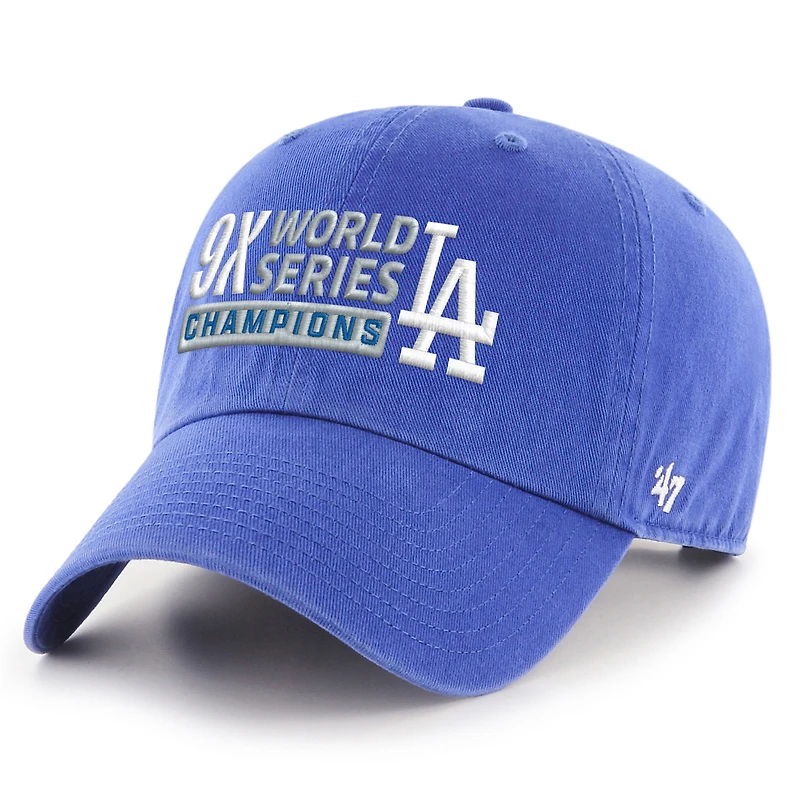 Men's '47 Royal Los Angeles Dodgers Nine-Time World Series Champions Clean Up Adjustable Hat