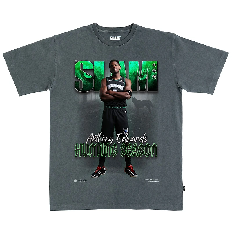 Unisex SLAM Anthony Edwards Charcoal Minnesota Timberwolves Cover T-Shirt