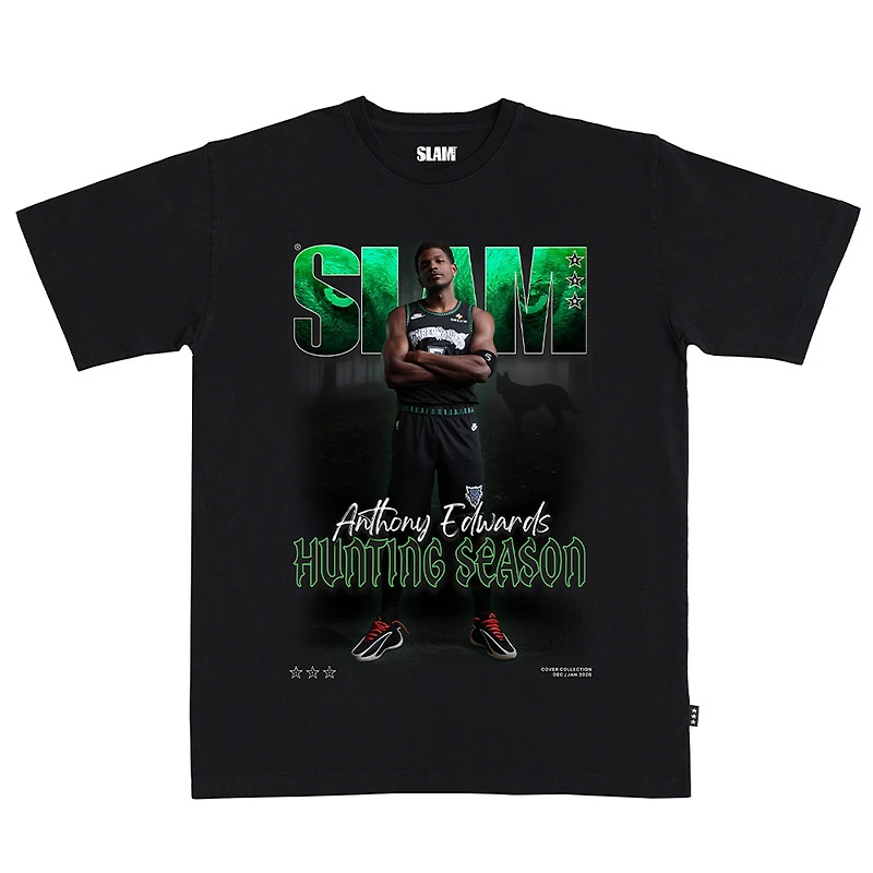 Unisex SLAM Anthony Edwards Black Minnesota Timberwolves Cover T-Shirt