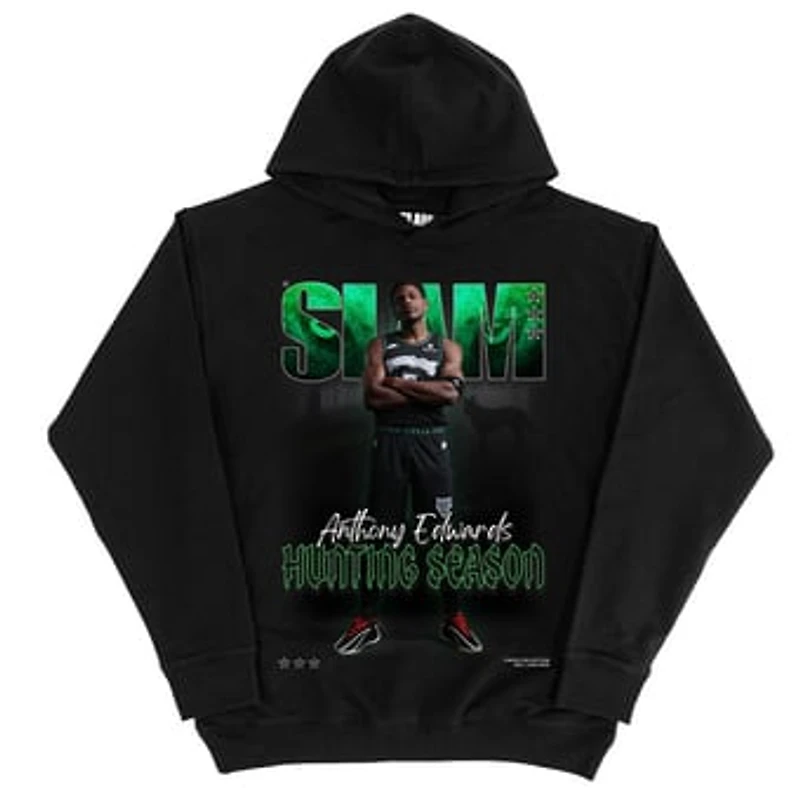 Unisex SLAM Anthony Edwards Black Minnesota Timberwolves Cover Hoodie