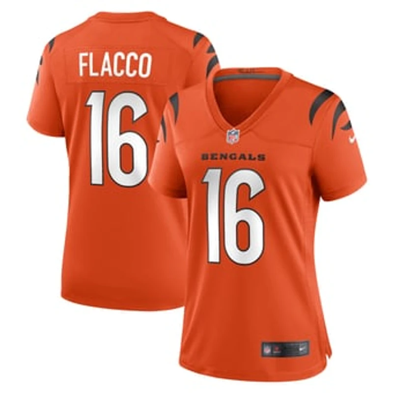 Women's Nike Joe Flacco  Orange Cincinnati Bengals Alternate Game Jersey