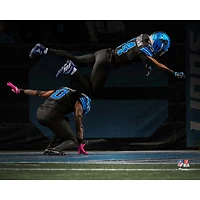 Jahmyr Gibbs & Amon-Ra St. Brown Detroit Lions Unsigned 2025 Week 7 Touchdown Celebration Spotlight Photograph