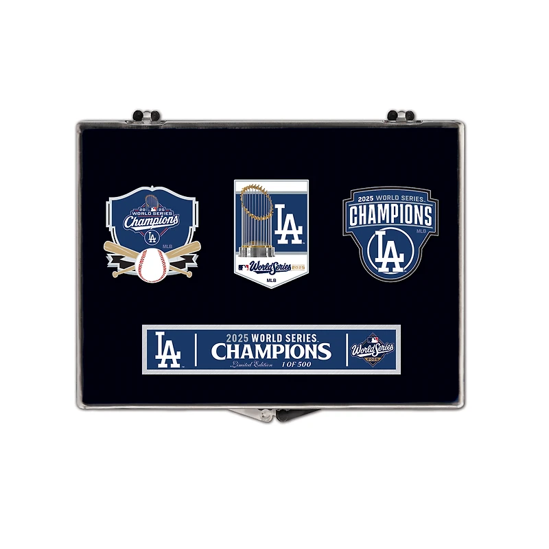 WinCraft Los Angeles Dodgers 2025 World Series Champions Three-Piece Collector Pin Set