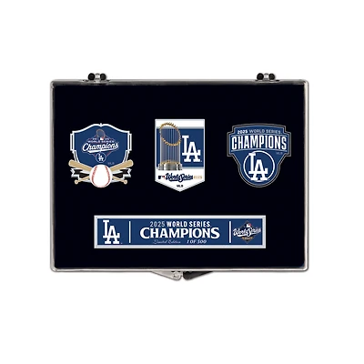 WinCraft Los Angeles Dodgers 2025 World Series Champions Three-Piece Collector Pin Set