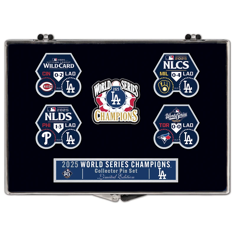 WinCraft Los Angeles Dodgers 2025 World Series Champions Five-Piece Collector Pin Set
