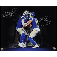 Matthew Stafford & Puka Nacua Los Angeles Rams Autographed 16" x 20" Touchdown Celebration Spotlight Photograph