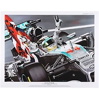Lewis Hamilton Mercedes-AMG Petronas F1 Team Autographed 28" x 36" Young Lionheart Giclee Print