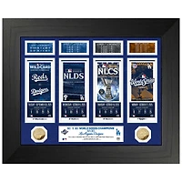 Highland Mint Los Angeles Dodgers 2025 World Series Champions 18" x 22" Road To Ticket Gold Coin Photo Mint