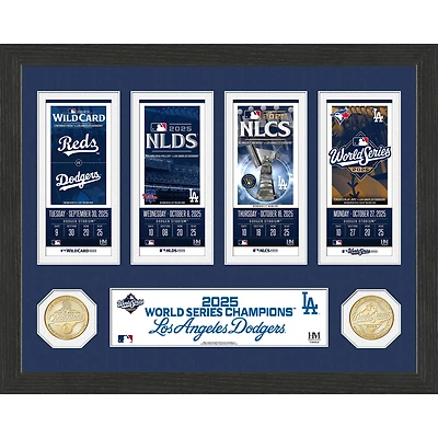 Highland Mint Los Angeles Dodgers 2025 World Series Champions 13" x 13" Road To Ticket Bronze Coin Photo Mint