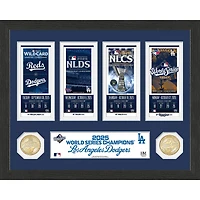 Highland Mint Los Angeles Dodgers 2025 World Series Champions 13" x 13" Road To Ticket Bronze Coin Photo Mint