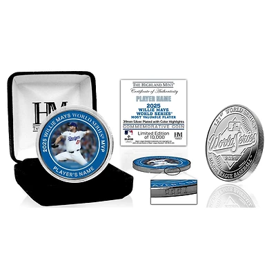 Highland Mint Yoshinobu Yamamoto Los Angeles Dodgers 2025 World Series MVP Silver Coin