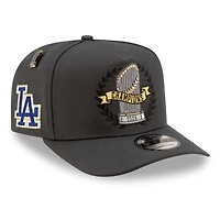 Men's New Era  Charcoal Los Angeles Dodgers 2025 World Series Champions Locker Room Parade A-Frame 9FIFTY Snapback Hat