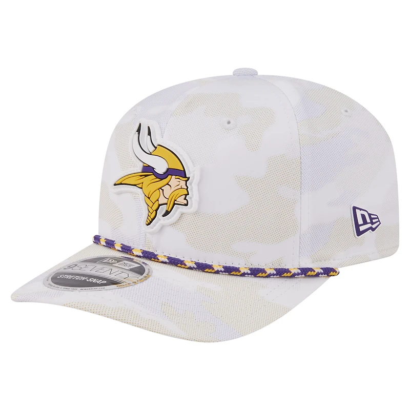 Men's New Era White Minnesota Vikings Camo Rope 9SEVENTY Adjustable Hat