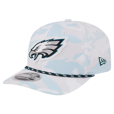Men's New Era White Philadelphia Eagles Camo Rope 9SEVENTY Adjustable Hat