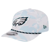 Men's New Era  White Philadelphia Eagles Camo Rope 9SEVENTY Adjustable Hat