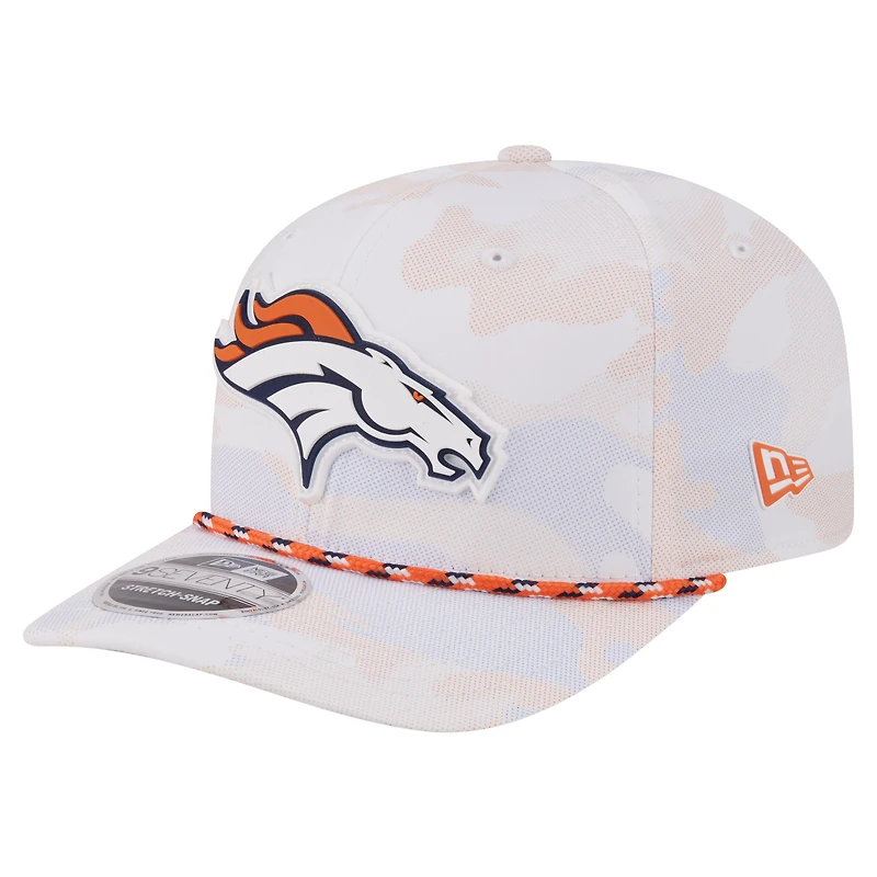 Men's New Era White Denver Broncos Camo Rope 9SEVENTY Adjustable Hat