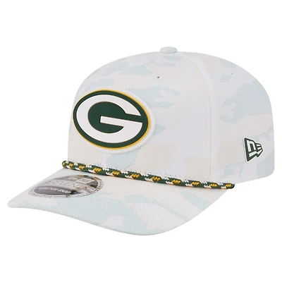 Men's New Era White Green Bay Packers Camo Rope 9SEVENTY Adjustable Hat