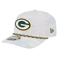 Men's New Era  White Green Bay Packers Camo Rope 9SEVENTY Adjustable Hat