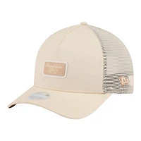 Women's New Era  Cream Philadelphia Eagles Tonal Patch M-Crown A-Frame 9FORTY Trucker Adjustable Hat