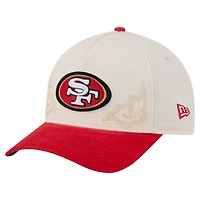 Men's New Era  Cream/Scarlet San Francisco 49ers Western 9FORTY A-Frame Adjustable Hat